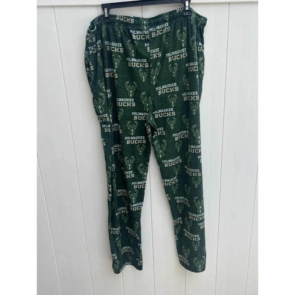 MILWAUKEE BUCKS MENS SLEEP LOUNGE PAJAMA PANTS 2XL